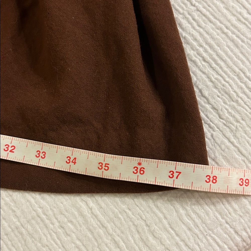 VTG TALBOTS Women’s 100% Wool Skirt Chocolate Brown A-Line Skirt USA Made 10 P - Picture 13 of 13